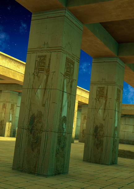 istock Scene of an old and empty Egyptian temple. 1222397846