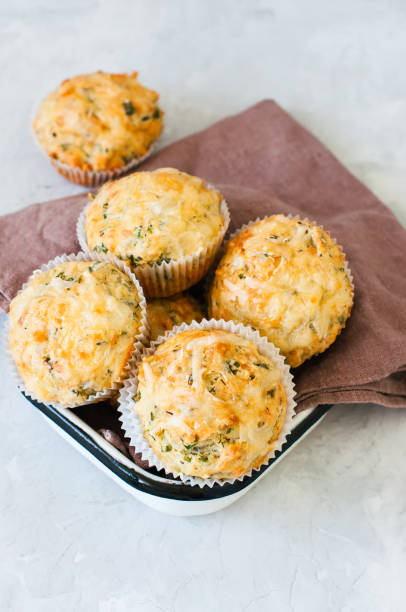 istock Savory spring herbs and cheese muffins in a bowl. 1222398110