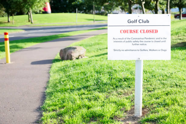 istock Golf play park closed due to Coronavirus Covid-19 lockdown 1222398462