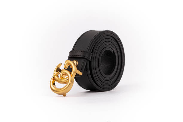 istock Leather women belt, belt white background 1222400662