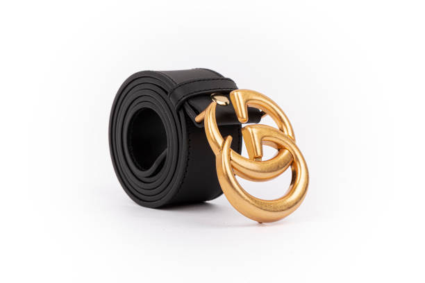 istock Leather women belt, belt white background 1222400823