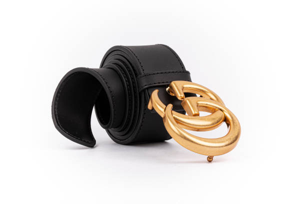 istock Leather women belt, belt white background 1222400831