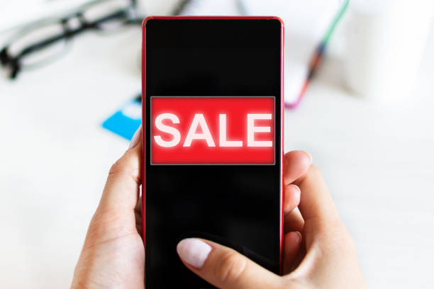 istock Female hands using smart phone for online shopping. 1222404576