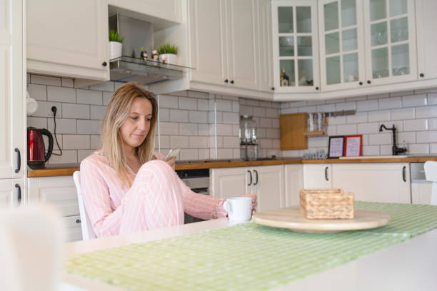 istock Pretty woman at home 1222407009