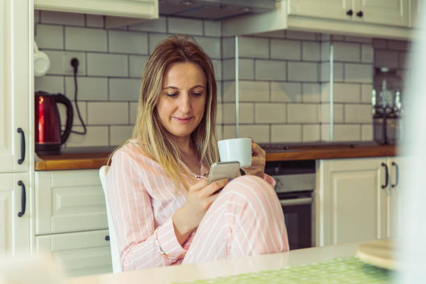 istock Pretty woman at home 1222407464