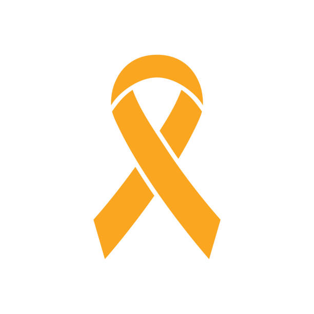 ikona wstążki. symbol światowego dnia prasy. ilustracja wektorowa - cancer symbol isolated on white white background stock illustrations