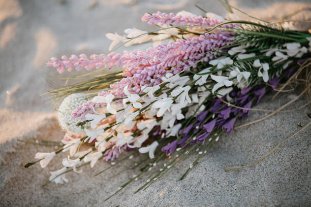 istock Wedding bouquet on the beach stock photo 1222413691