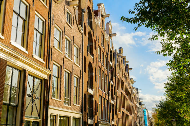 istock gable front of typical old buildings in Amsterdam, Netherlands 1222416859