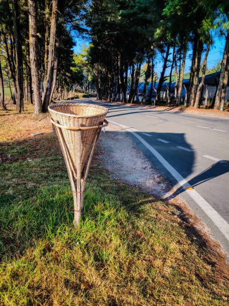 organic dust bin uniquely made of bamboo with isolation