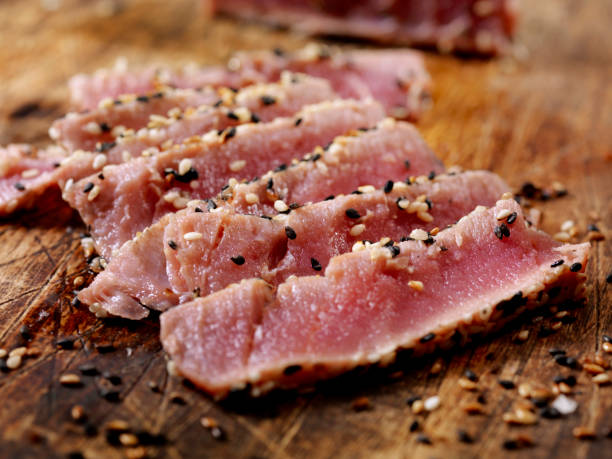 istock Sesame Seed Crusted Seared Ahi Tuna Fillet 1222418307
