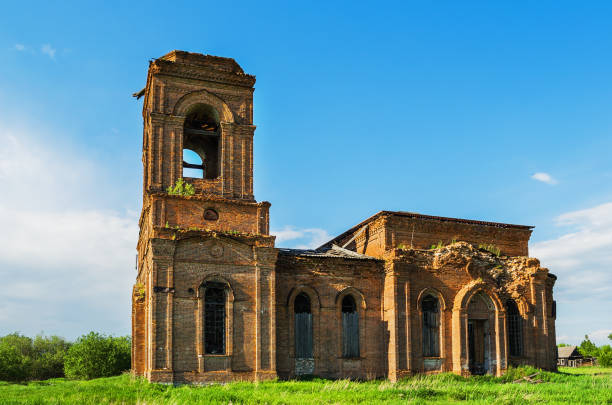 istock Abandoned village Church 1222419306