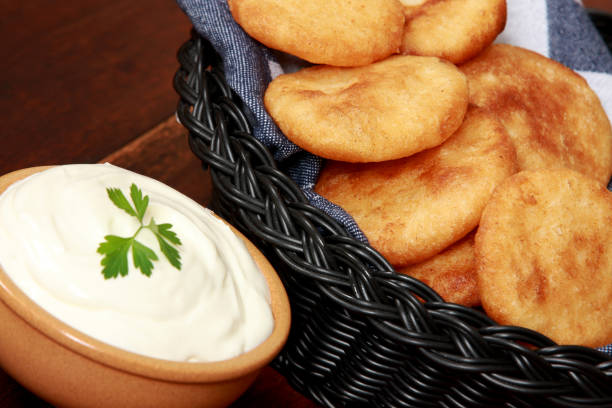 istock Arepa Reina Pepeada and Cream 1222420566