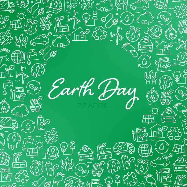 EARTH DAY - Green Energy and Nature Concept Vector Pattern and Abstract Background. EARTH DAY - Green Energy and Nature Concept Vector Pattern and Abstract Background. earthday stock illustrations