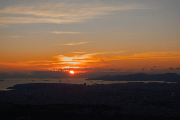 istock Sunset in Athens on a cloudy sky with a city view from Lycabettus hill 1222423194