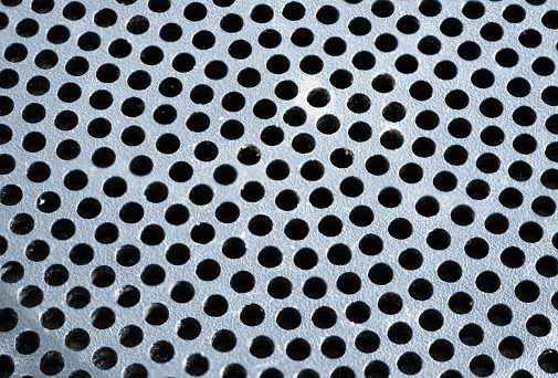Abstract Close up Photograph of Vintage Boom Box Speaker