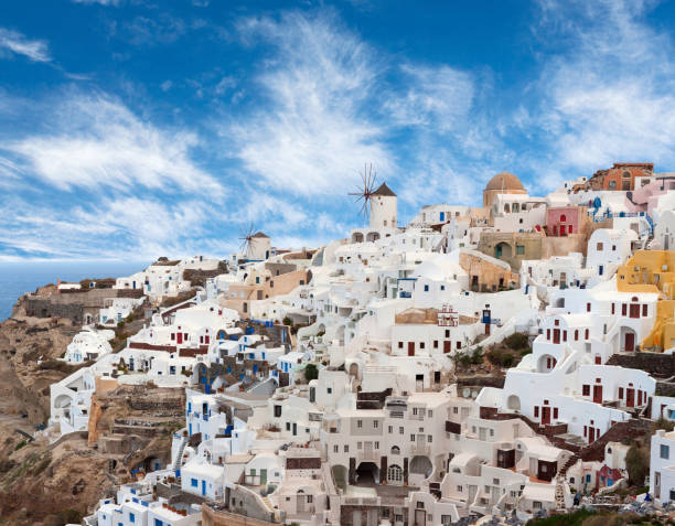 istock Panorama of Santorini island, Cyclades, Greece 1222428003