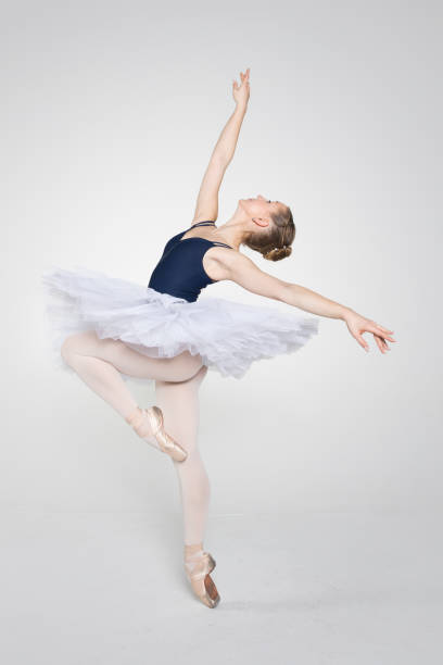 istock Young ballerina practising ballet moves 1222428878