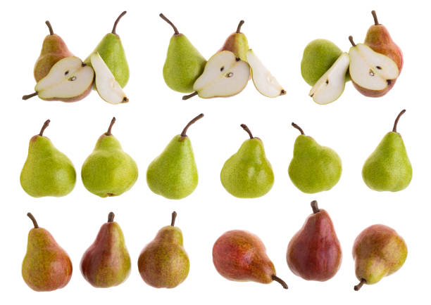 istock Ripe green pears isolated on a white background 1222431001