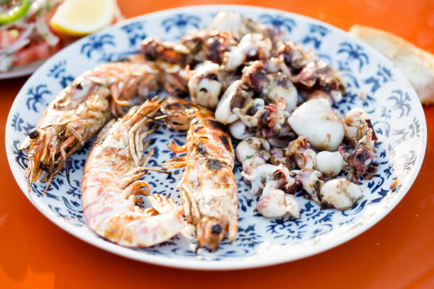 istock Seafood - shrimp and squids, Morocco 1222431102