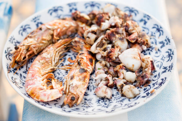istock Seafood - shrimp and squids, Morocco 1222431104