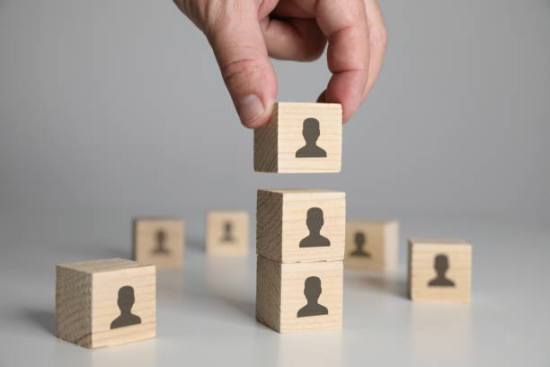 istock Teamwork cubes cooperation building business strategy leadership 1222432174