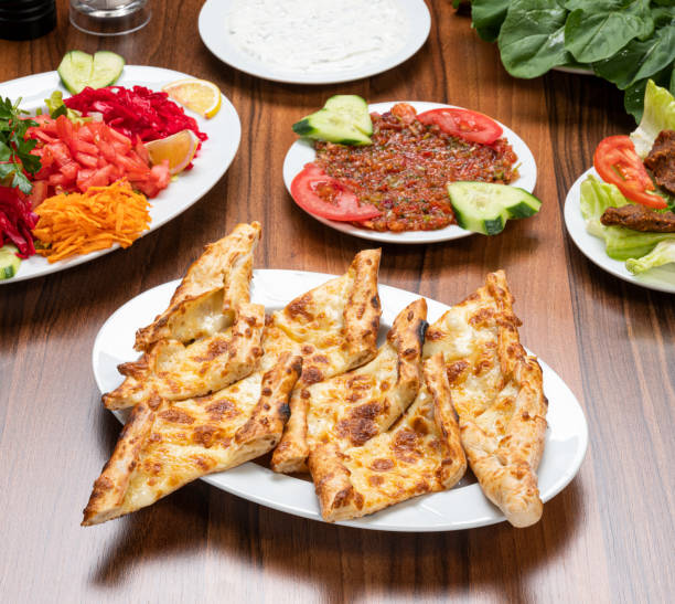 istock Cheese Pizza, Pita. Traditional Turkish cuisine 1222432675