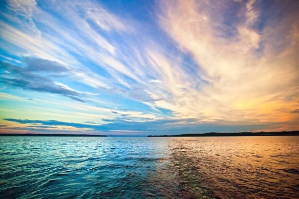 beautiful sunset over the sea