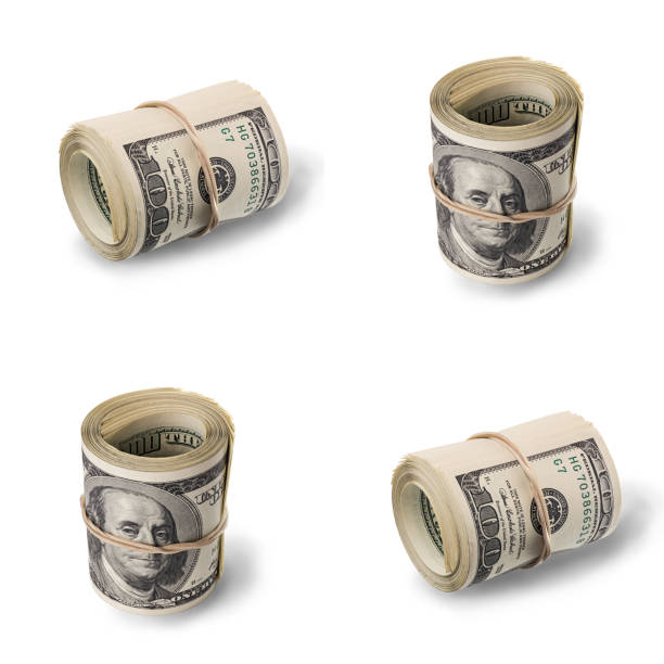 istock seamless tiling pattern of hundred us dollar banknotes rolls isolated on white background 1222435812