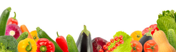 istock Panoramic photo fresh vegetables close-up 1222437092