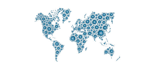 istock World map made of viruses. Virus epidemic global spreading concept 3d render 1222438217