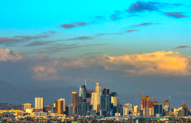 istock Los Angeles skyline at dusk 1222440671