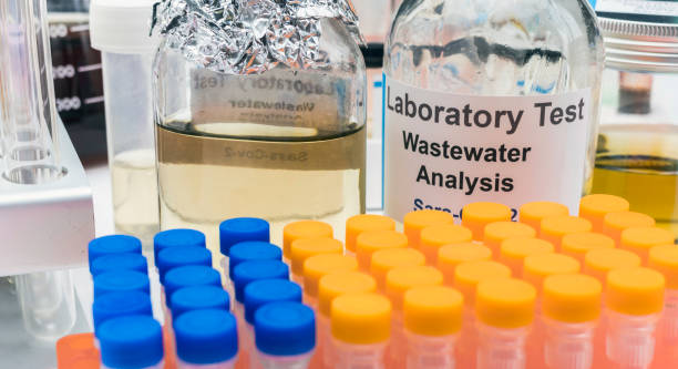 istock Wastewater samples, analysis of sars-cov-2 virus in patients infected by human coronavirus 229E, conceptual image 1222444994