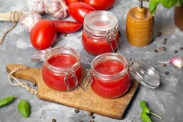istock Tasty homemade tomato puree 1222447339