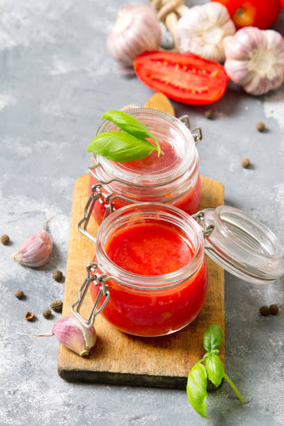 istock Tasty homemade tomato puree 1222447561