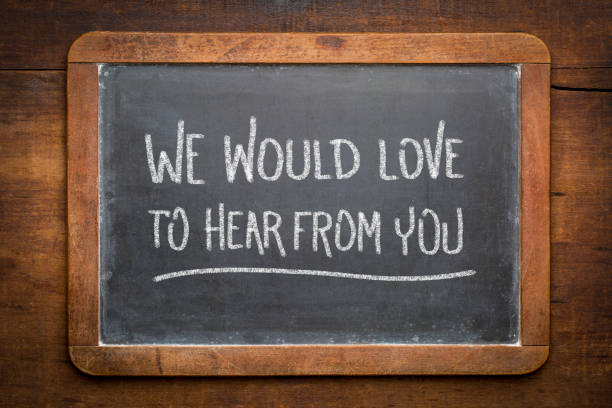 istock we would love to hear from you - feedback concept 1222452027