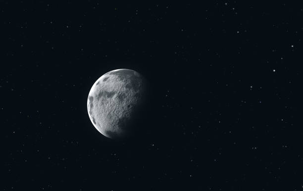 Moon in space stock photo