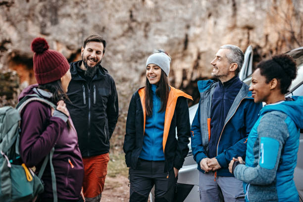 istock Group of tourist preparing for new adventure 1222455032