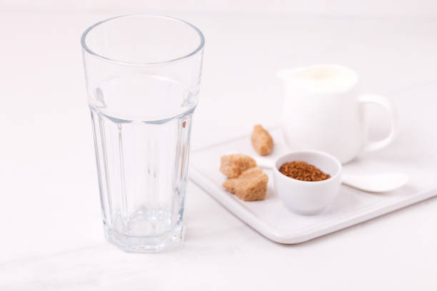 istock ingredients for dalgona coffee, milk and sugar South Korean drink 1222460809