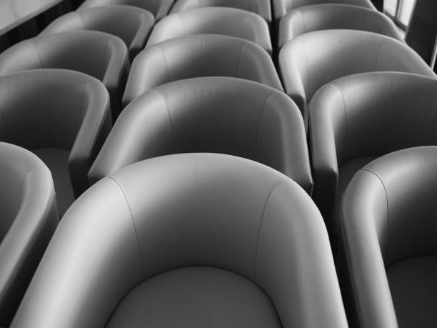 istock Stack of chairs in a restaurant put together during corona virus lock down 1222461196