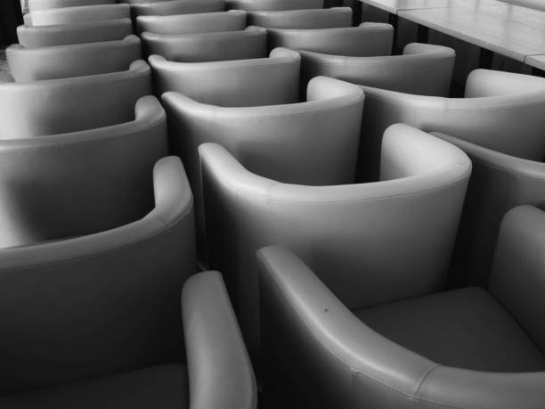istock Stack of chairs in a restaurant put together during corona virus lock down 1222461264
