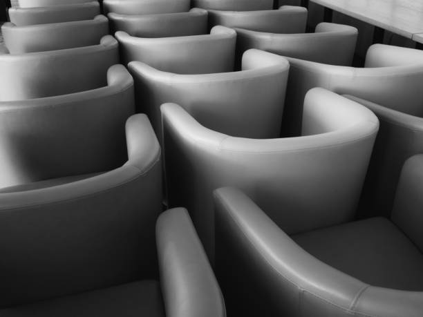 istock Stack of chairs in a restaurant put together during corona virus lock down 1222461374