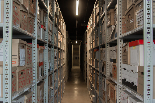 Archival Storage - Row of Archival Boxes