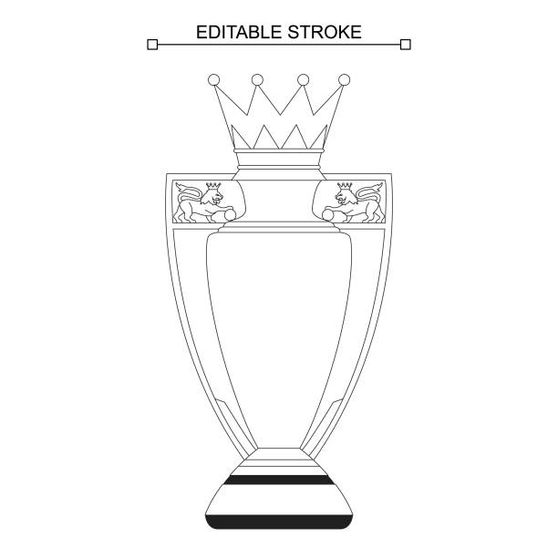 ilustrações de stock, clip art, desenhos animados e ícones de english premier league trophy - trophy soccer sport success