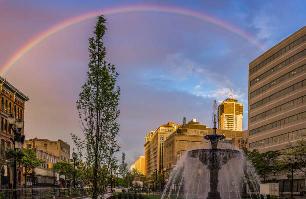 Hamilton, Ontario - Rainbow over Gore Park