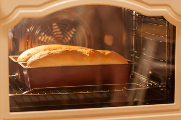 istock homemade bread is baked in the oven 1222467897