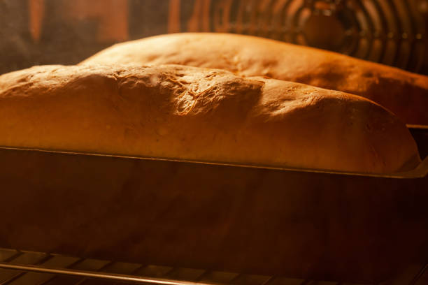 istock homemade bread is baked in the oven 1222467901