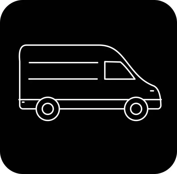Vector illustration of Delivery van icon