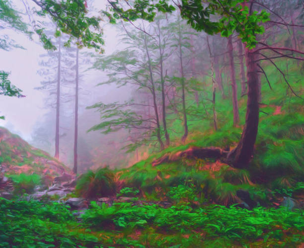 istock Oil landscape painting 1222473724