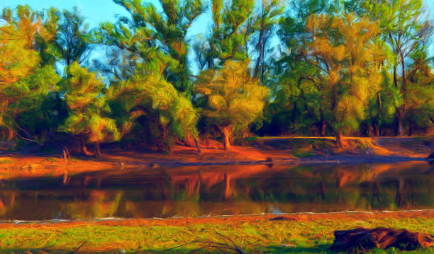 istock Oil landscape painting 1222474944