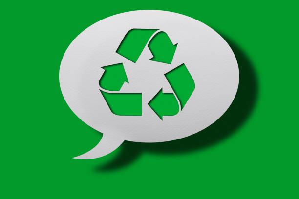 istock Recycle Symbol On Chat Bubble. With clipping path 1222477713